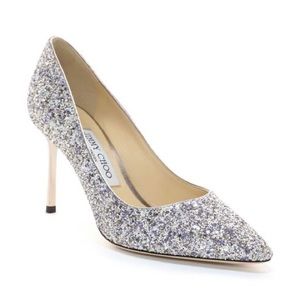 Jimmy Choo Romy 85 | 40 Platinum Mix Pump (Rare)